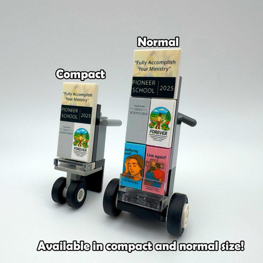 Buildable JW Public Witnessing Cart – Pioneer School 2025 Edition, Custom Mini Literature Cart, JW Gift
