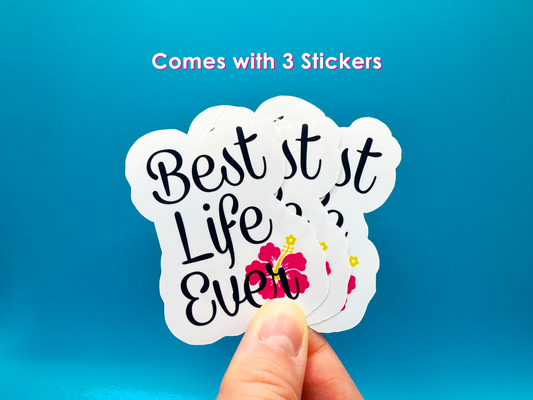 Best Life Ever Jumbo Sticker Set – 3 Large Glossy Waterproof Stickers | JW Inspired Encouragement Gift | 3x2 Inch Durable Vinyl Decals