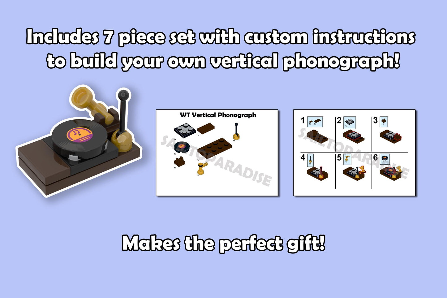 Buildable WT Vertical Phonograph - JW Pioneer Gift
