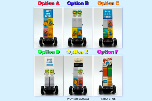 Custom Buildable Public Witnessing Cart – JW Pioneer Gift, Mini Buildable Literature Stand, Convention Gift Idea