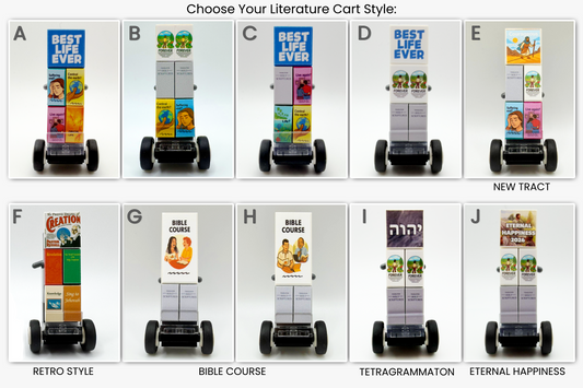 Custom Buildable Public Witnessing Cart – JW Pioneer Gift, Mini Buildable Literature Stand, Convention Gift Idea