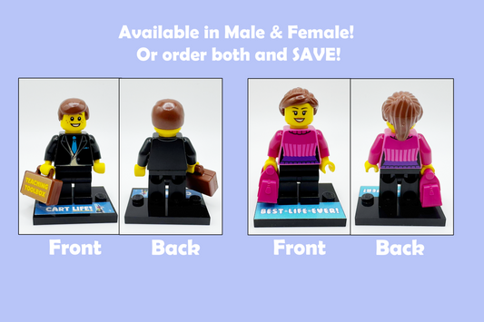 Ministry Minifigure Building Kit – JW Pioneer Gift – Male & Female Custom Decals