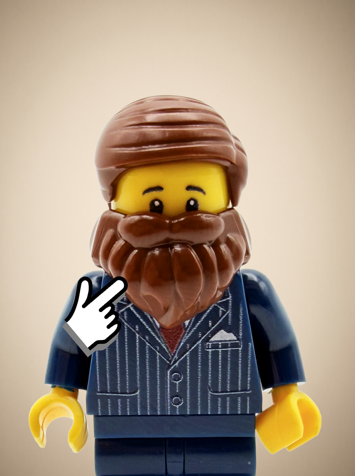Brown Beard Piece - Best Life Ever JW Brick Accessory