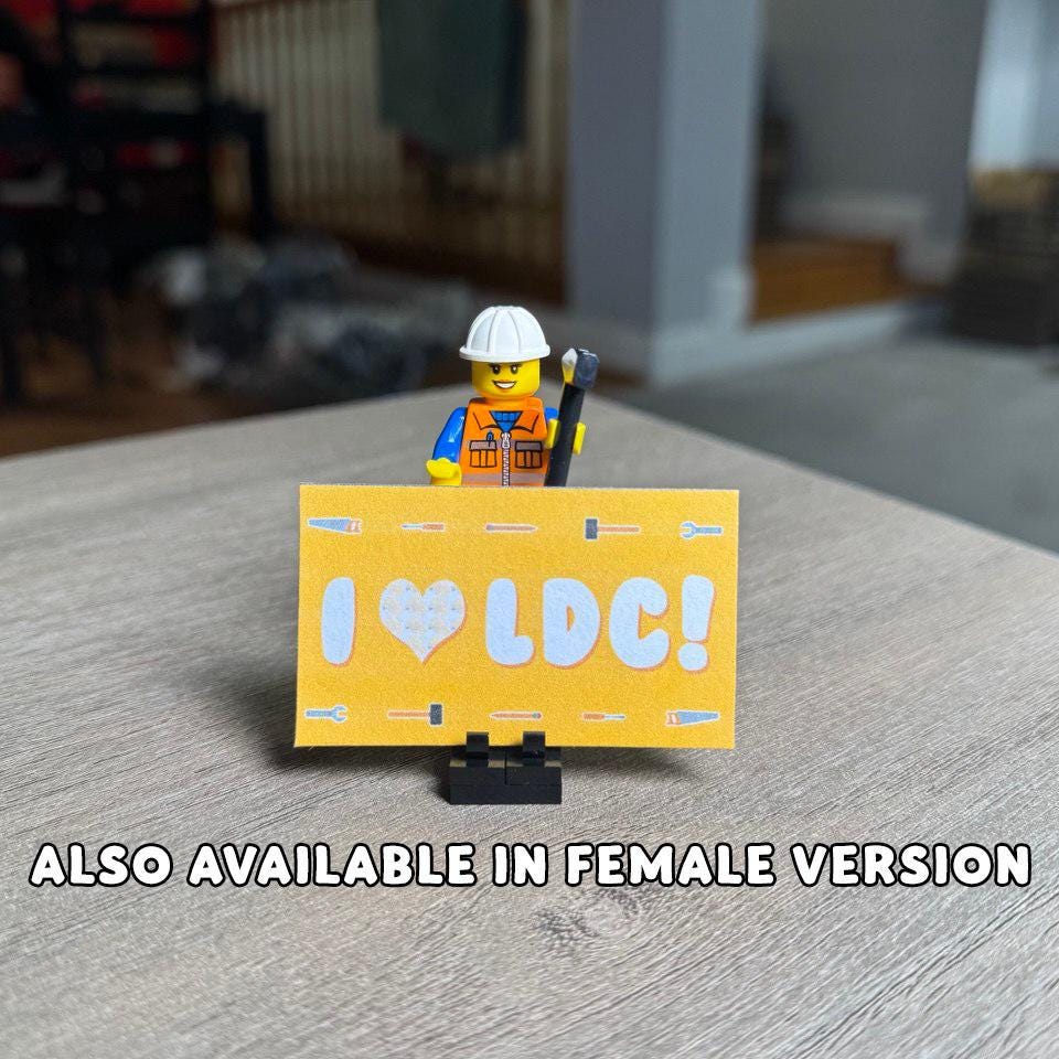 Buildable LDC Volunteer Display Set – Includes Card Holder & Mini Accessories