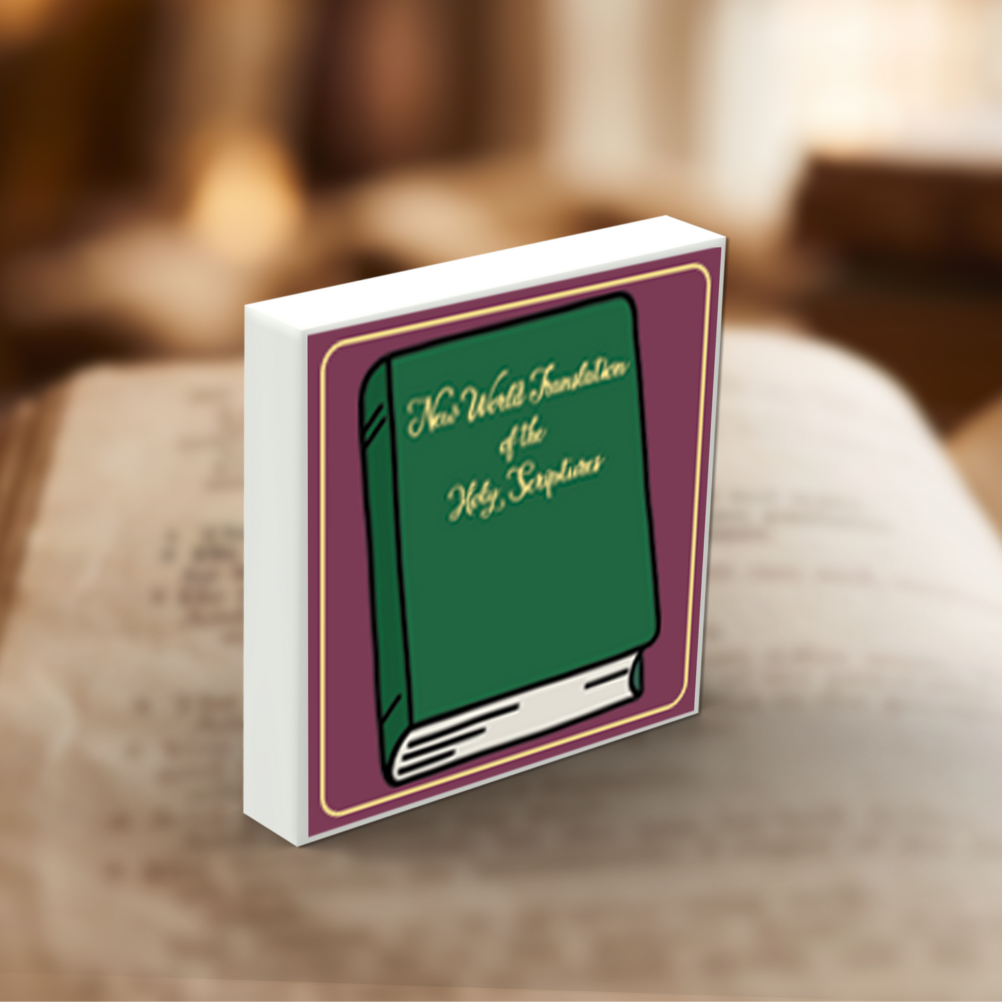Green Bible Custom Tile - JW Gift