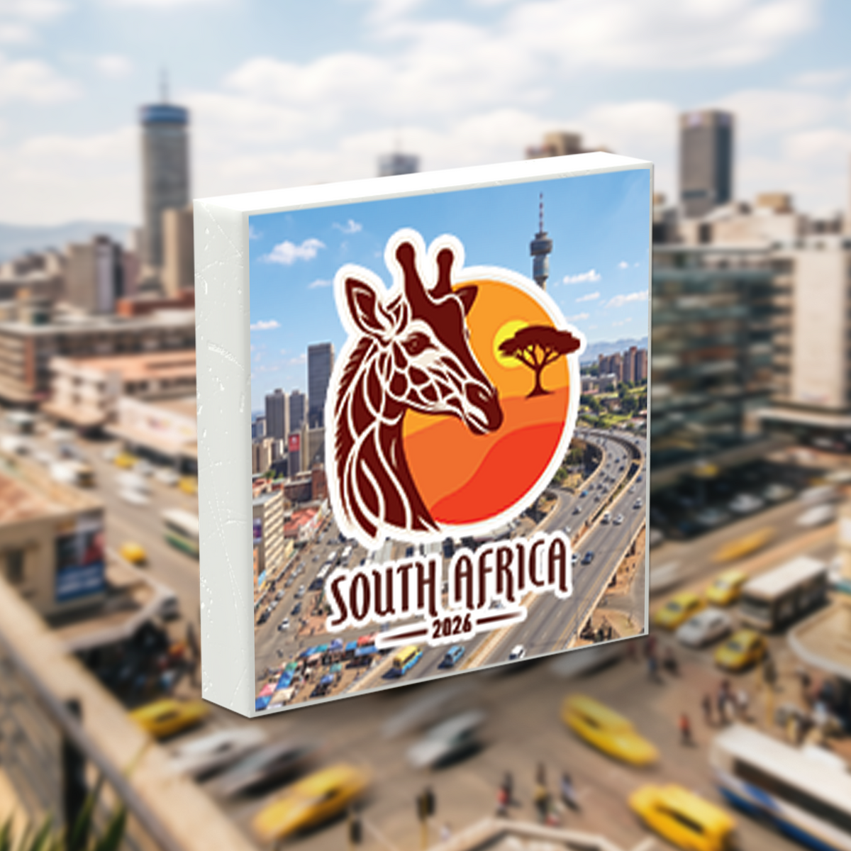 2x2 brick tile with a Johannesburg International Convention decal