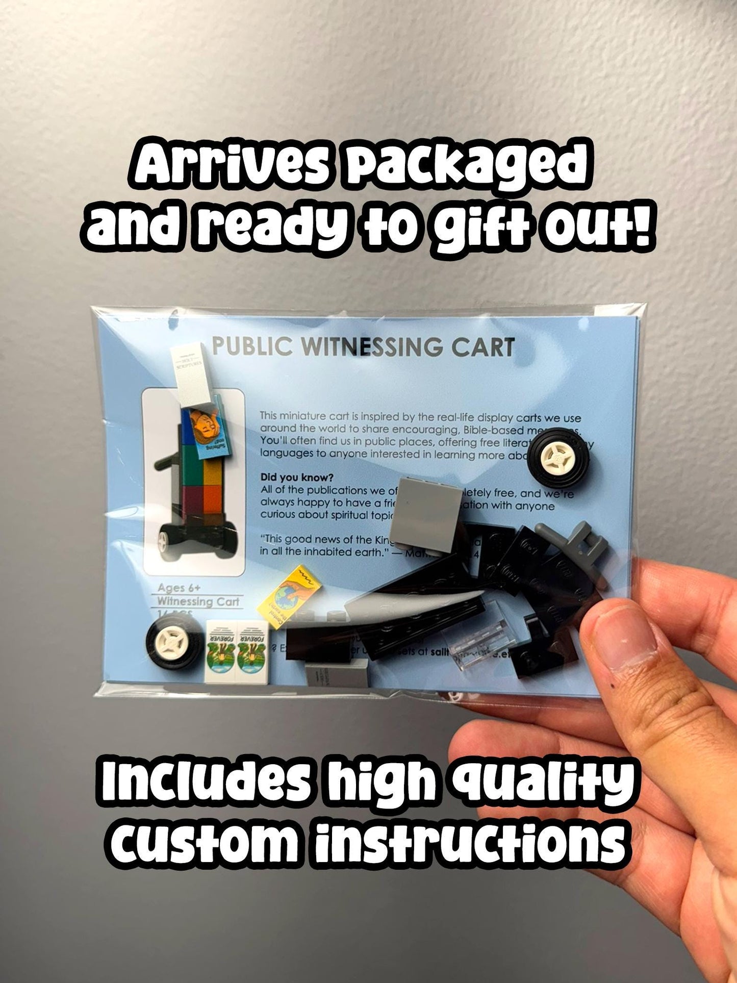 Sacramento Special Convention 2025 Buildable JW Public Witnessing Cart, Custom Mini Literature Cart, JW Gift