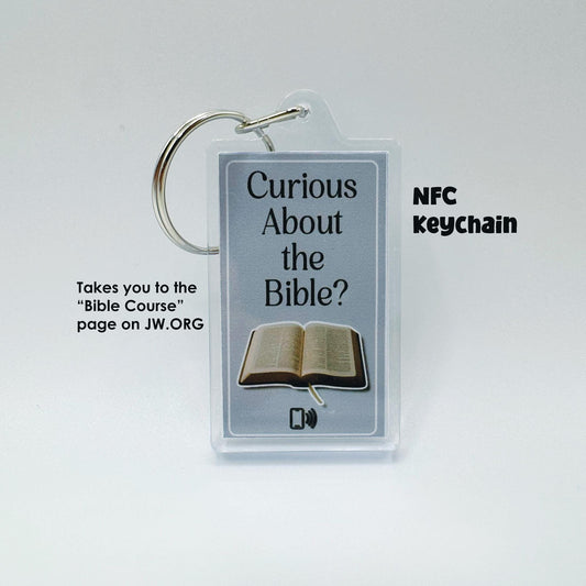 Toca para aprender | Llavero de estudio bíblico NFC – ¿Siente curiosidad por la Biblia? Un toque y tendrá acceso a jw.org