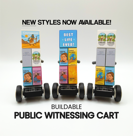 Custom Buildable Public Witnessing Cart – JW Pioneer Gift, Mini Buildable Literature Stand, Convention Gift Idea