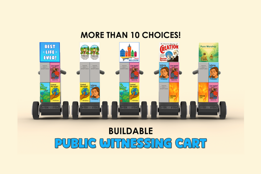 Custom Buildable Public Witnessing Cart – JW Pioneer Gift, Mini Buildable Literature Stand, Convention Gift Idea