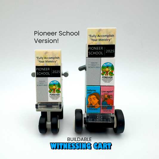 Buildable JW Public Witnessing Cart – Pioneer School 2025 Edition, Custom Mini Literature Cart, JW Gift