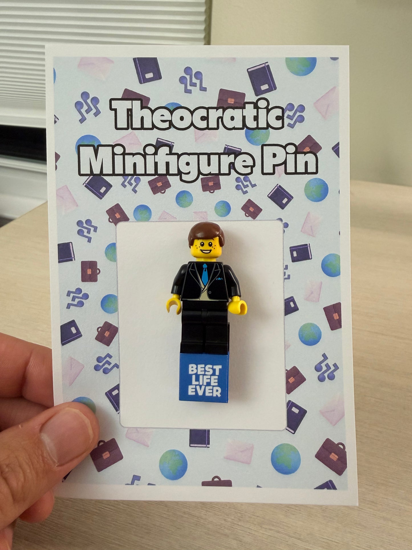 JW Theocratic Custom Lapel Pin - Brick Minifigure Pin - Theocratic JW Gift