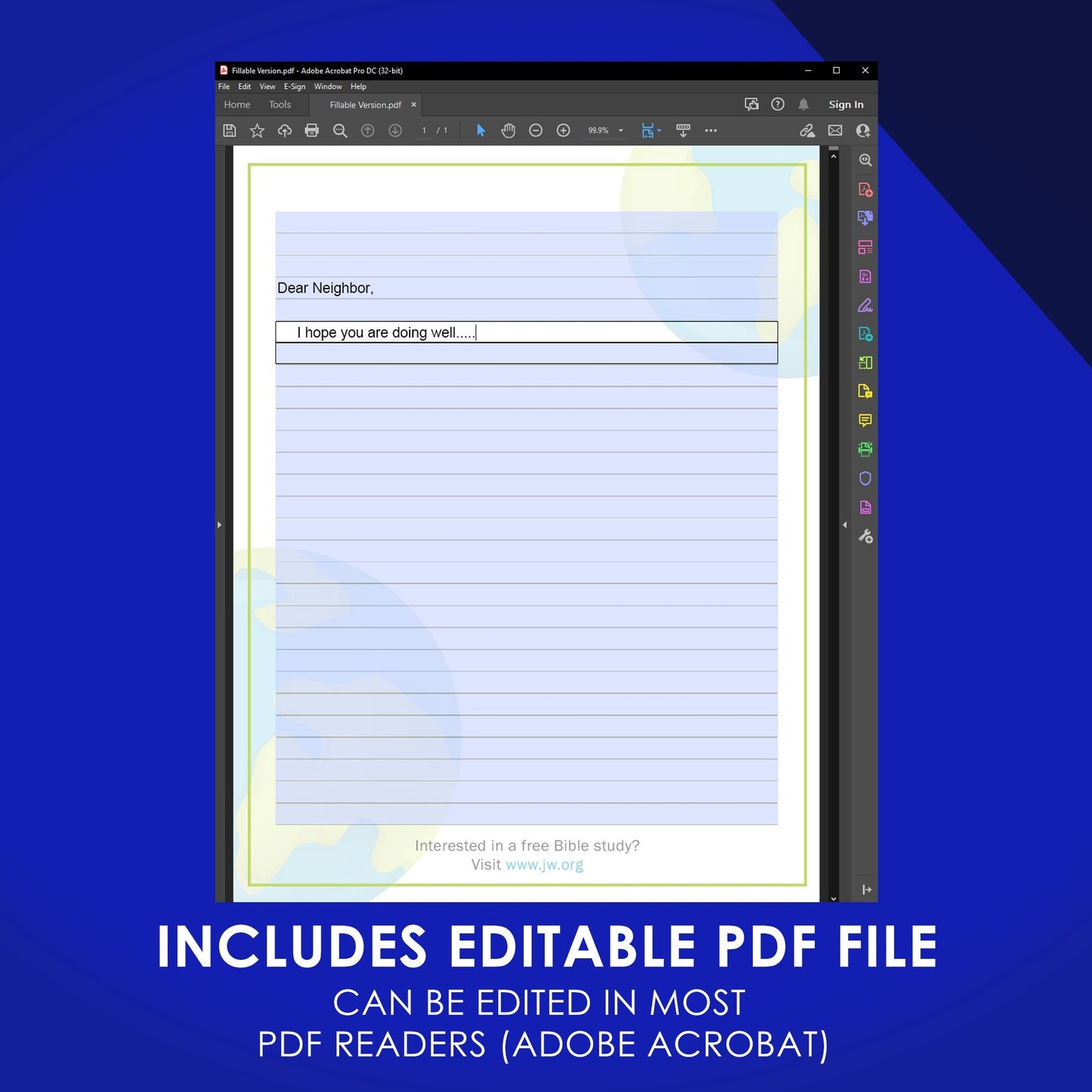 Enjoy Life Forever Earth Stationery - Writing Paper JW - Stationary - JW Gifts - Instant Download - Ruled & Blank Version included