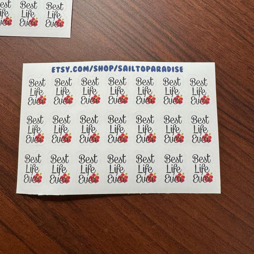 Best Life Ever Text 21 Sticker Pack