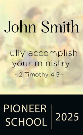 STUDENT VERSION Personalized Pioneer School Keychain – Custom Name Gift for Jehovah’s Witnesses, Double-Sided Acrylic Keepsake