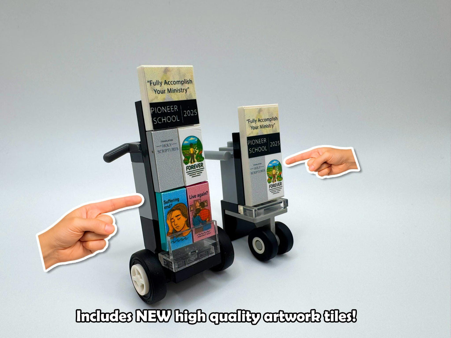 Buildable JW Public Witnessing Cart – Pioneer School 2025 Edition, Custom Mini Literature Cart, JW Gift