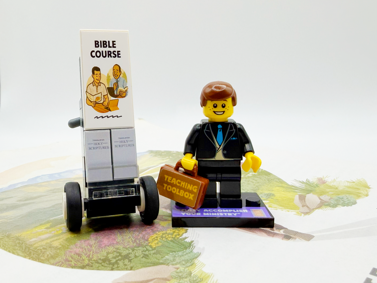 Custom Buildable Bible Course Public Witnessing Cart Set– JW Pioneer Gift, Mini Buildable Literature Stand, Convention Gift Idea