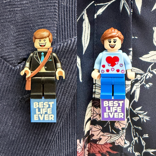 JW Theocratic Custom Lapel Pin - Light Skin Brick Minifigure Pin - Theocratic JW Gift