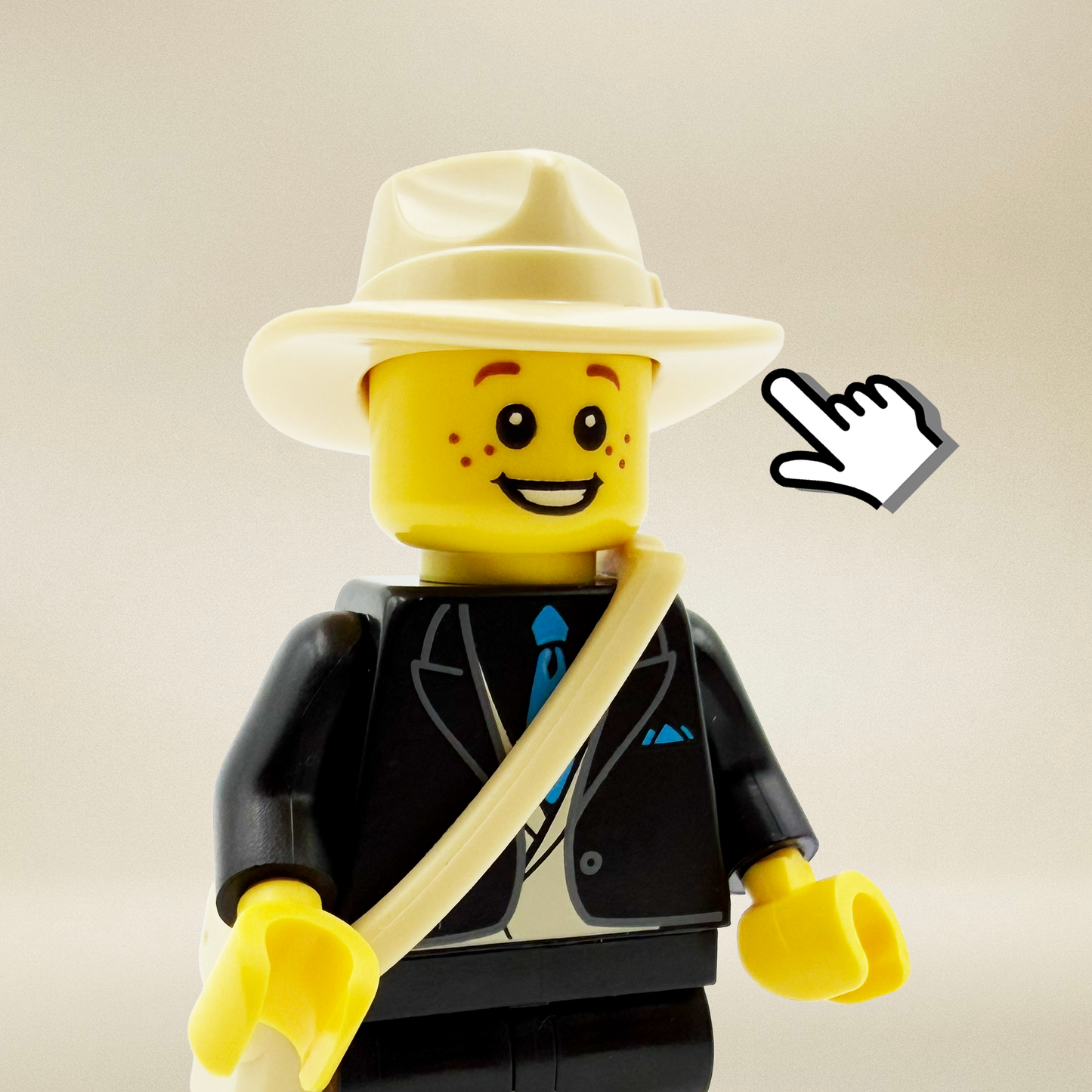 Sombrero fedora masculino para figura de ladrillo - Regalo JW