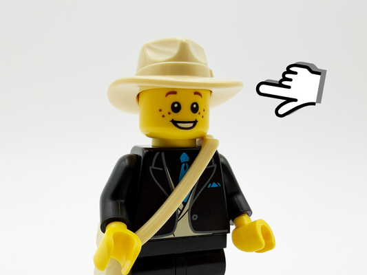 Sombrero fedora masculino para figura de ladrillo - Regalo JW