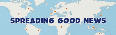 Close-up of the 'Spreading Good News' decal artwork